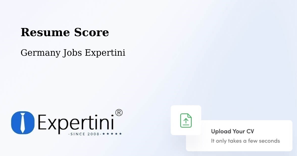 Resume Score & Job Description Match Tool – Appel - Germany Jobs Expertini